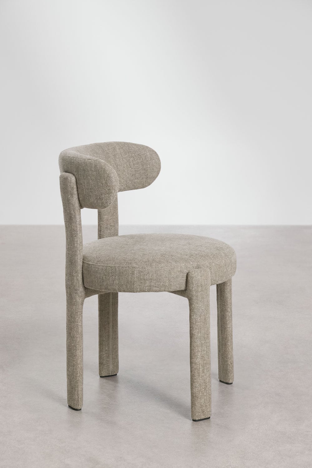 Set van 4 gestoffeerde eetkamerstoelen van ijzer Jolie, galerij beeld 4