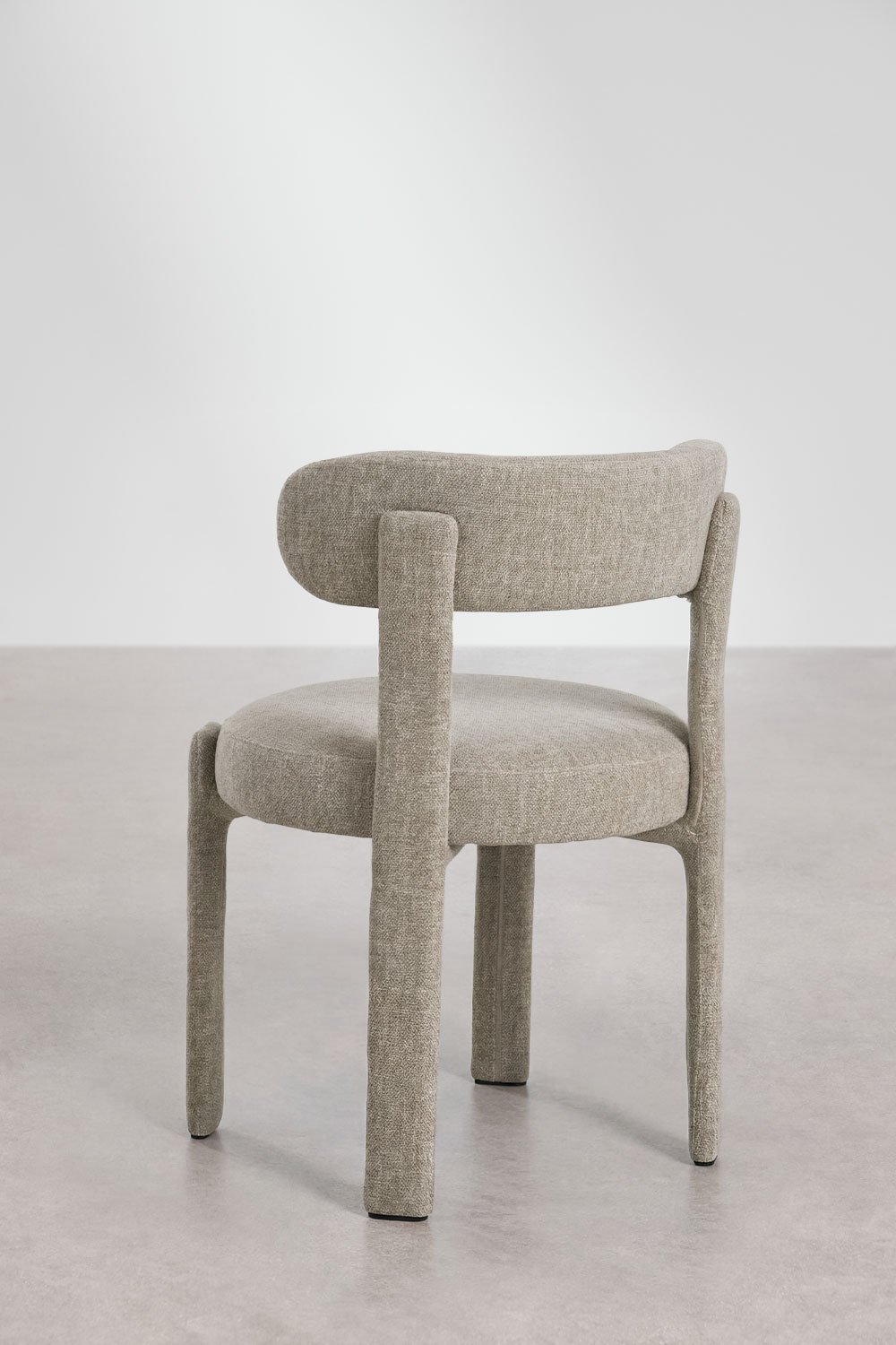 Set van 4 gestoffeerde eetkamerstoelen van ijzer Jolie, galerij beeld 5