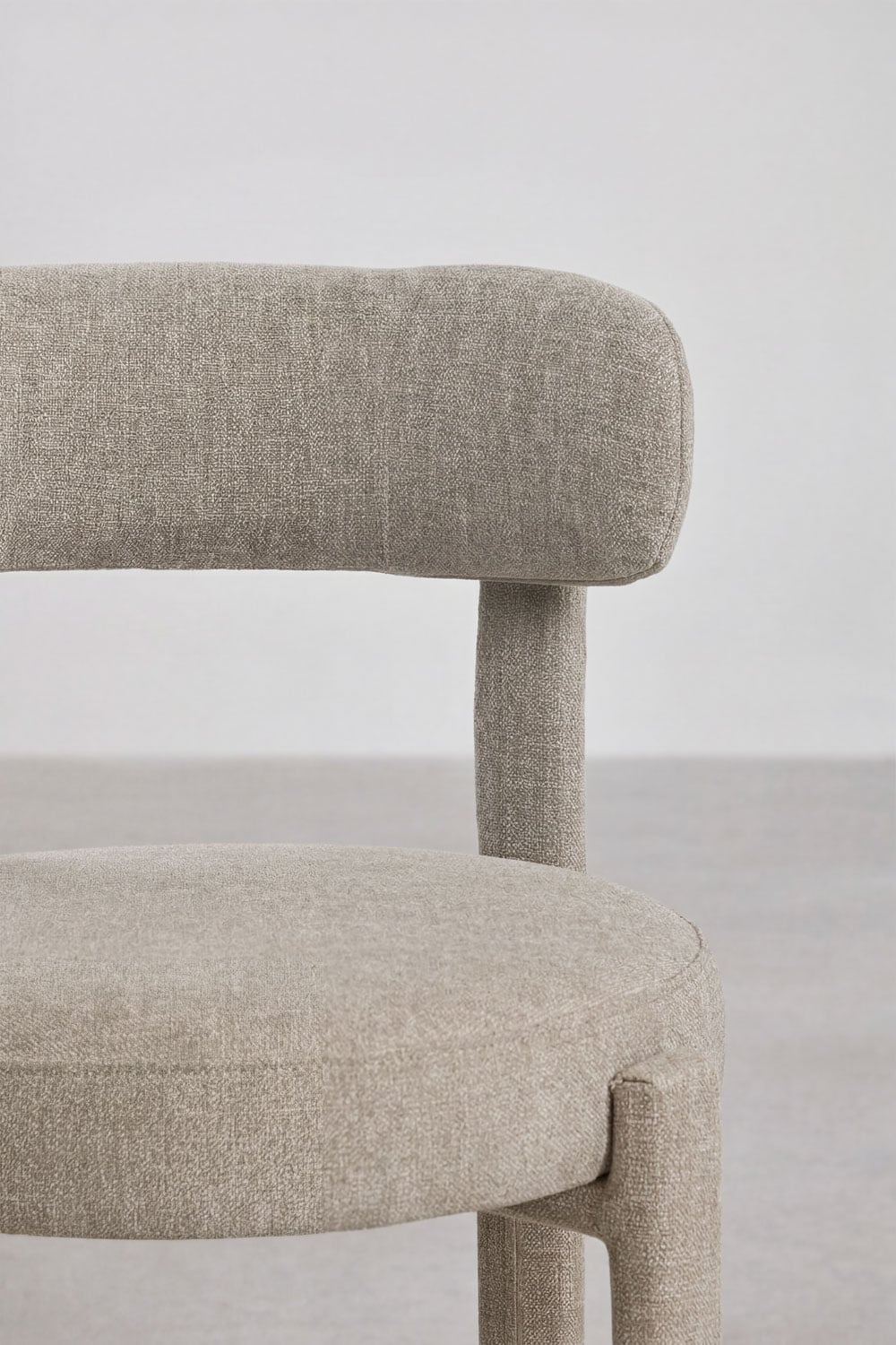 Set van 4 gestoffeerde eetkamerstoelen van ijzer Jolie, galerij beeld 6