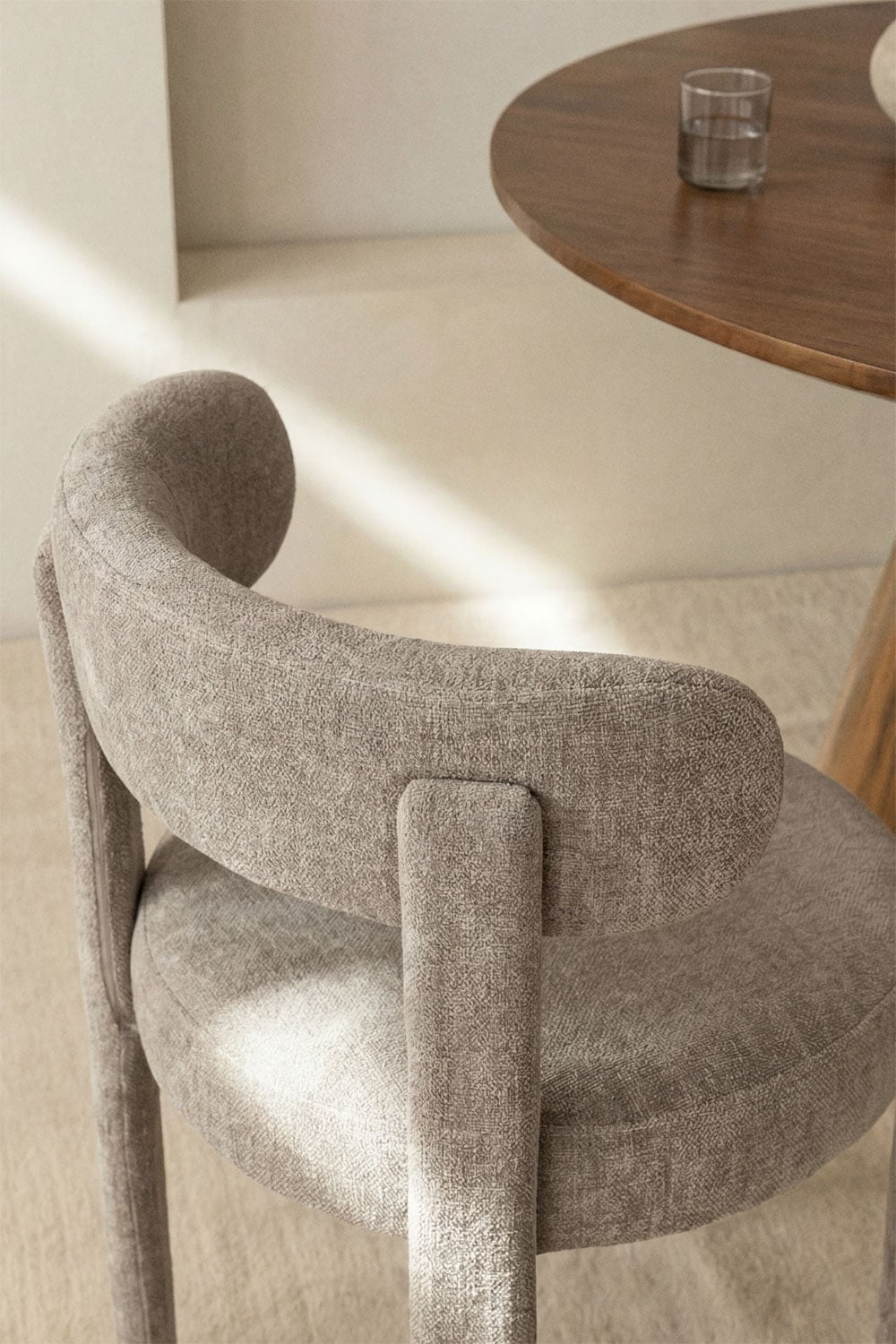 Set van 4 gestoffeerde eetkamerstoelen van ijzer Jolie, galerij beeld 2