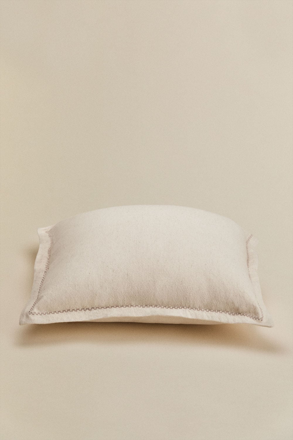 Vierkant kussen 40x40 cm van katoen en linnen Nisora, galerij beeld 2