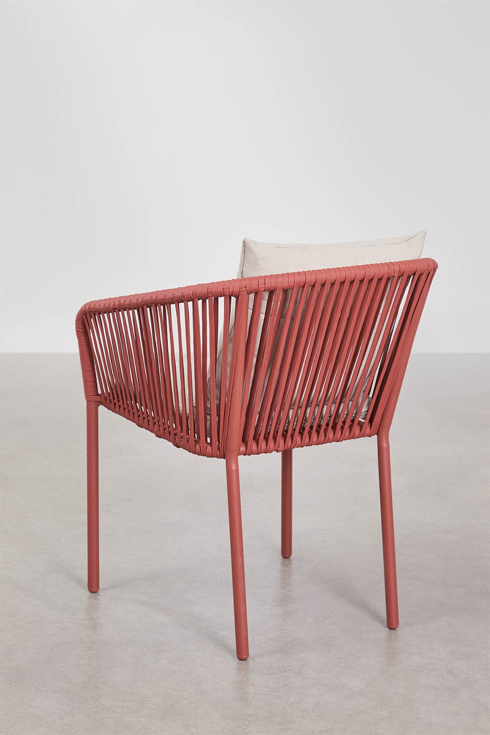 Set van 4 tuinstoelen met armleuningen in gevlochten touw Arhiza Classic, galerij beeld 5