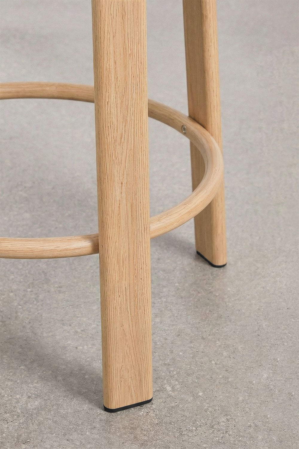 Set van 4 hoge krukken van chenillestof en ijzer Jolie, galerij beeld 5
