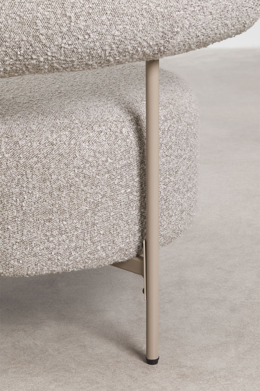 Bouclé stoffen fauteuil Arieta, galerij beeld 6