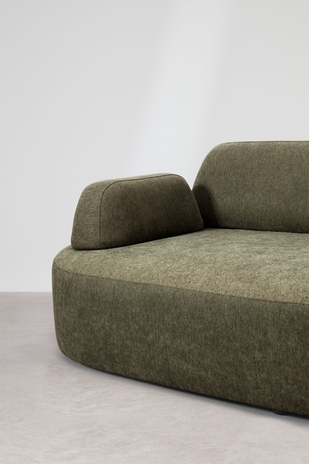 Rechte 3-delige modulaire chaise longue bank met beklede hoekmodule Giorgia, galerij beeld 5