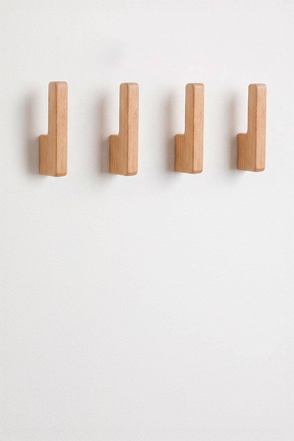 Set van 4 houten wandhaken Zanter, galerij beeld 1