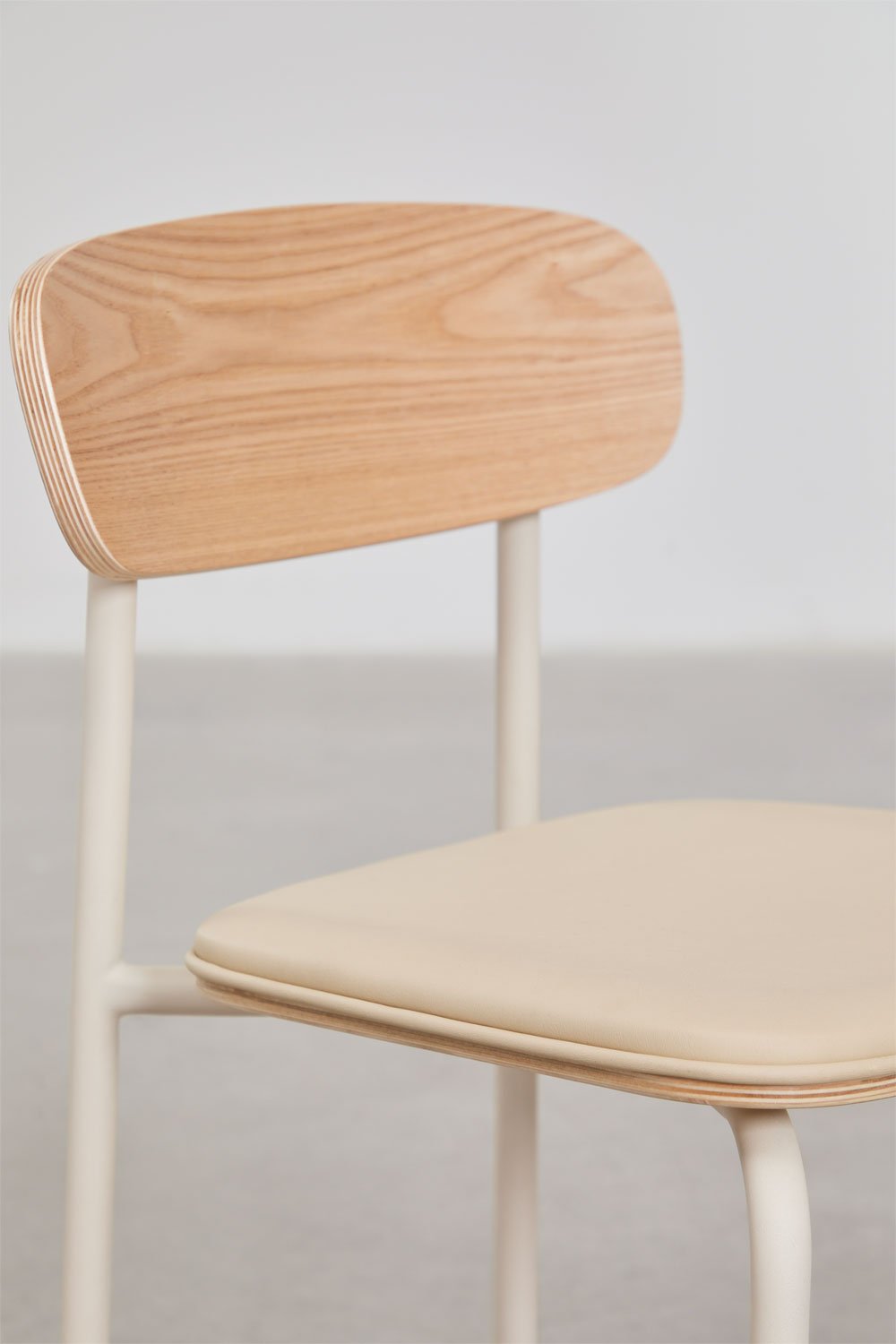 Set van 4 stoelen van ijzer en hout Wilpier Kids, galerij beeld 4