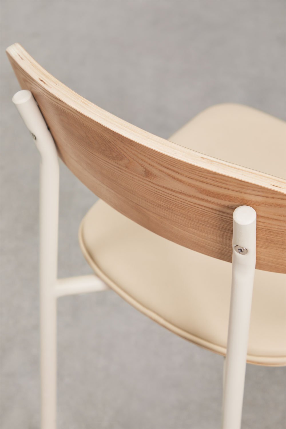 Set van 4 stoelen van ijzer en hout Wilpier Kids, galerij beeld 5