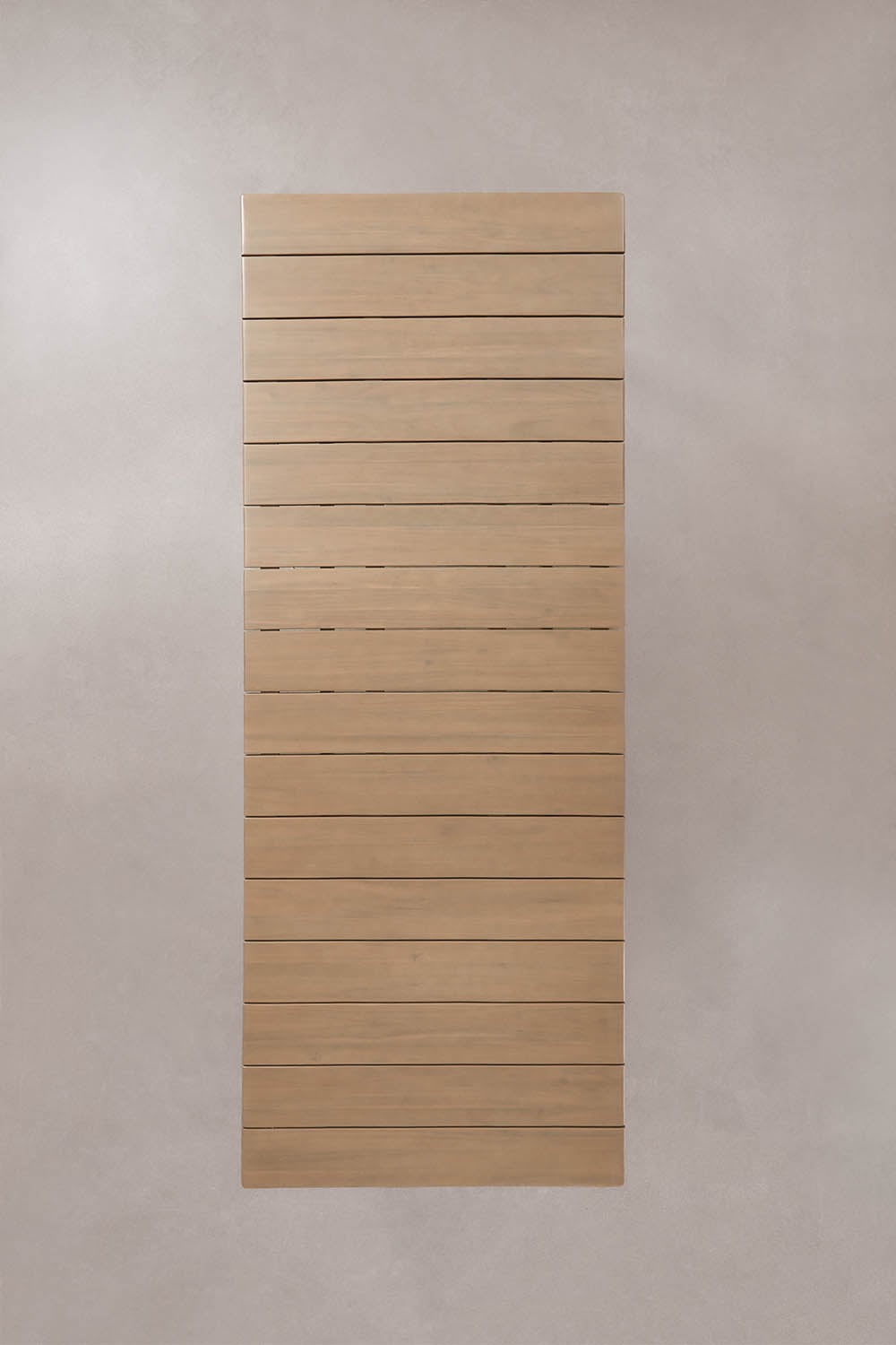 Rechthoekige eettafelset 270 x 105 cm Kandroa en 10 tuinstoelen van acaciahout en Malta bouclé stof, galerij beeld 6