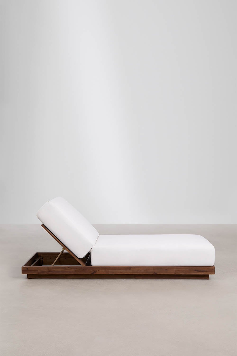 Set van 2 verstelbare ligstoelen van acaciahout Lecia, galerij beeld 5