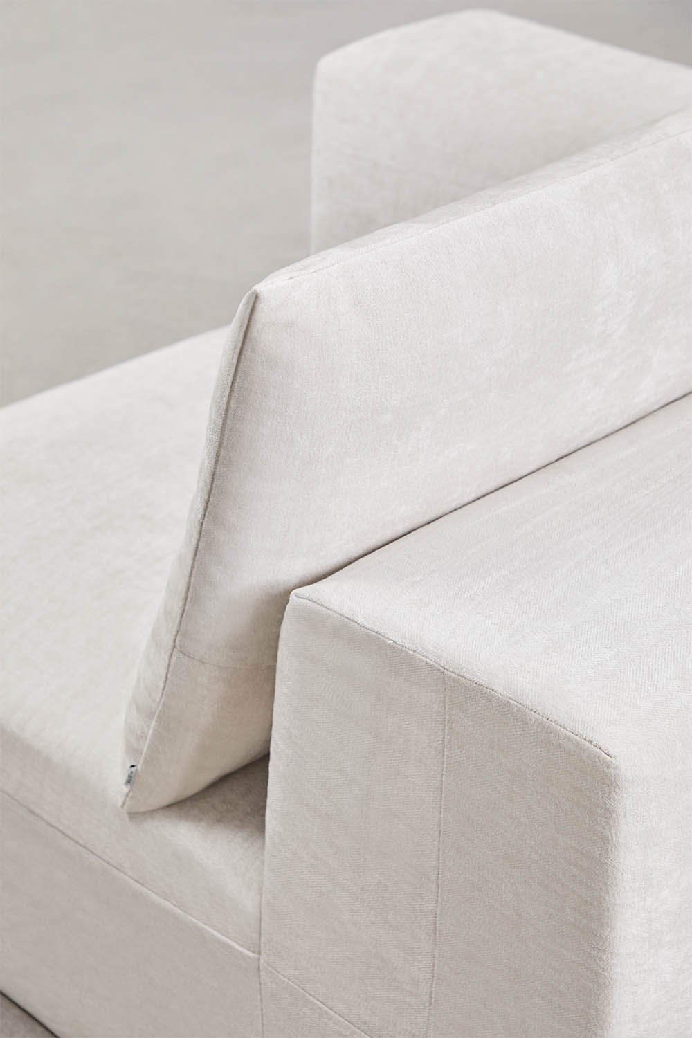 Hoekmodule voor modulaire bank in vacuüm verpakte chenille Norridge, galerij beeld 5