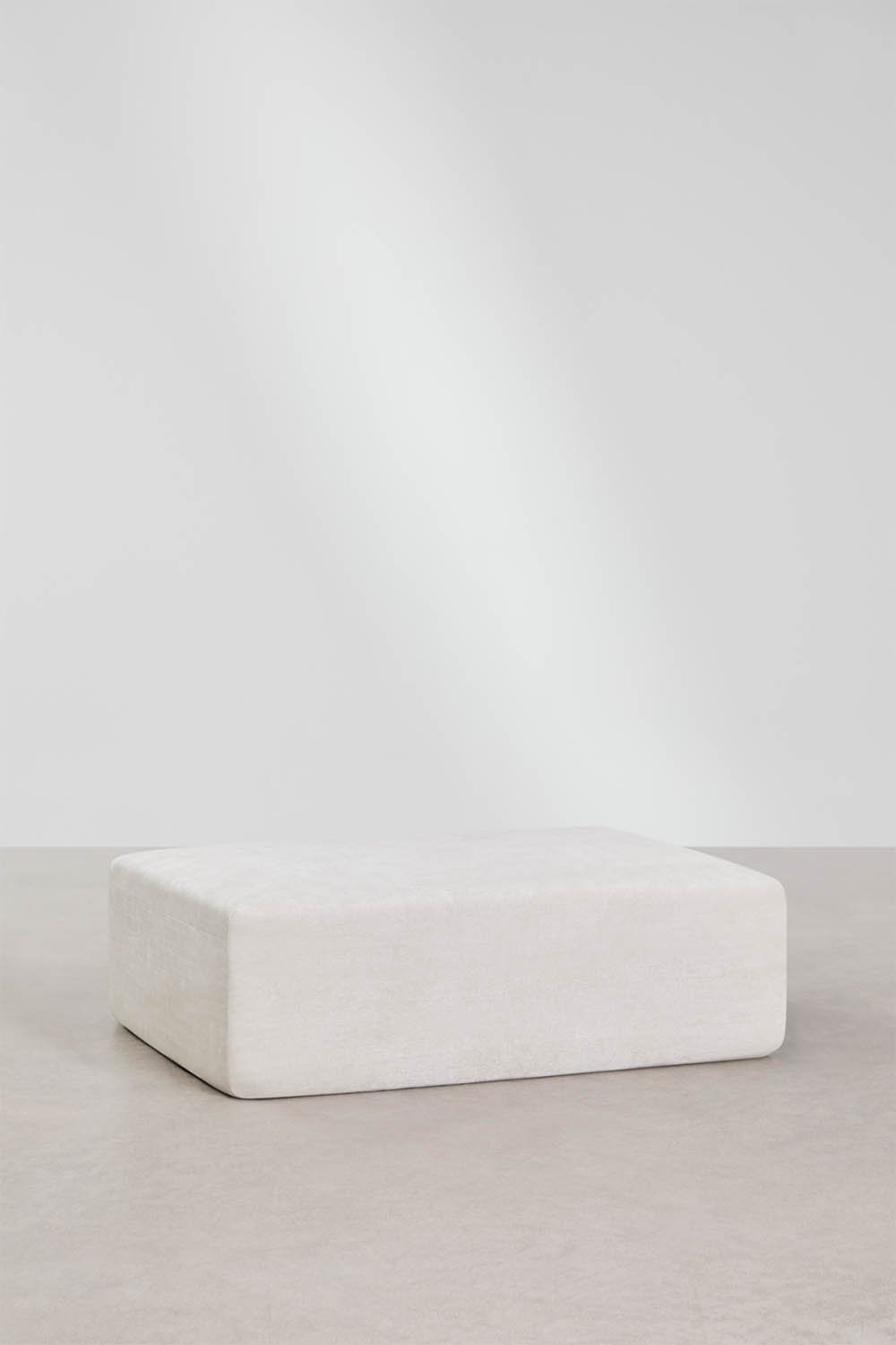 Vacuumverpakte chenille poef Norridge, galerij beeld 1