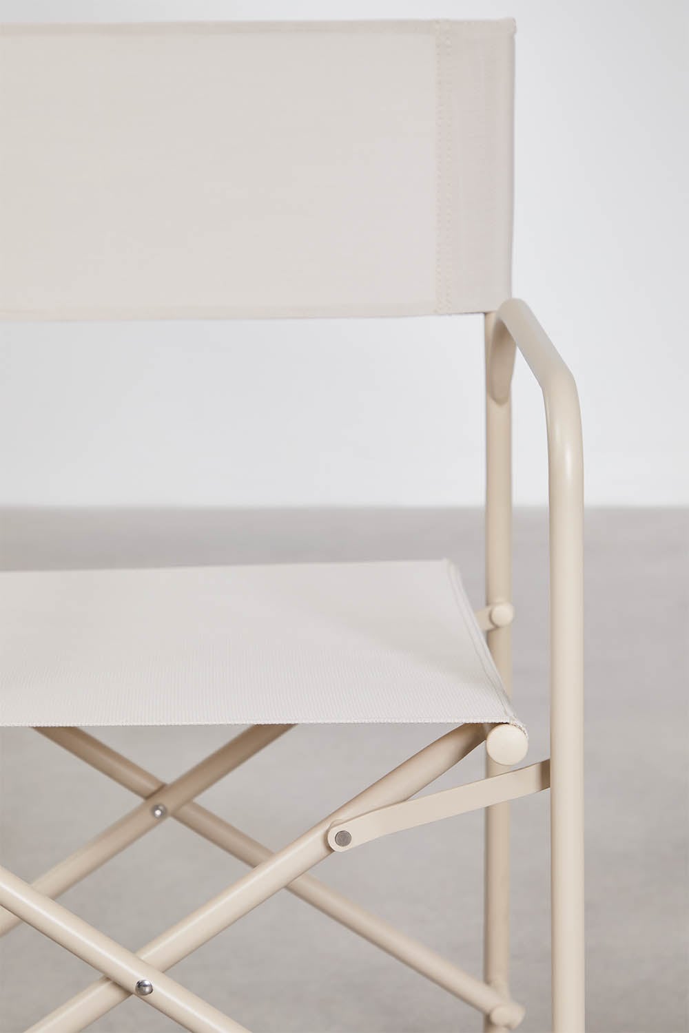 Rechthoekige tafelset 185x85 cm en 6 inklapbare regisseursstoelen van staal Melida, galerij beeld 9