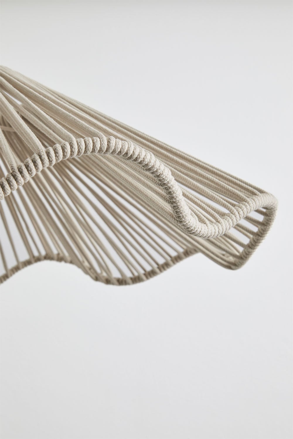 Kirinda hanglamp van ijzer en gevlochten touw, galerij beeld 4