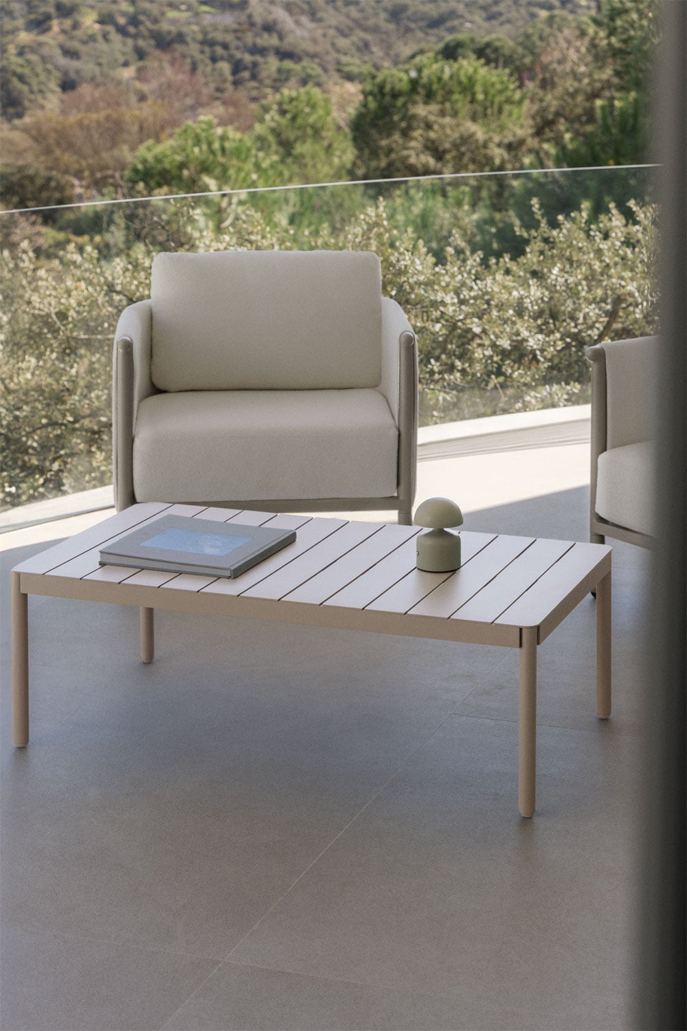 Rectangulaire 110x60 cm aluminium Boleni tuintafel, galerij beeld 6