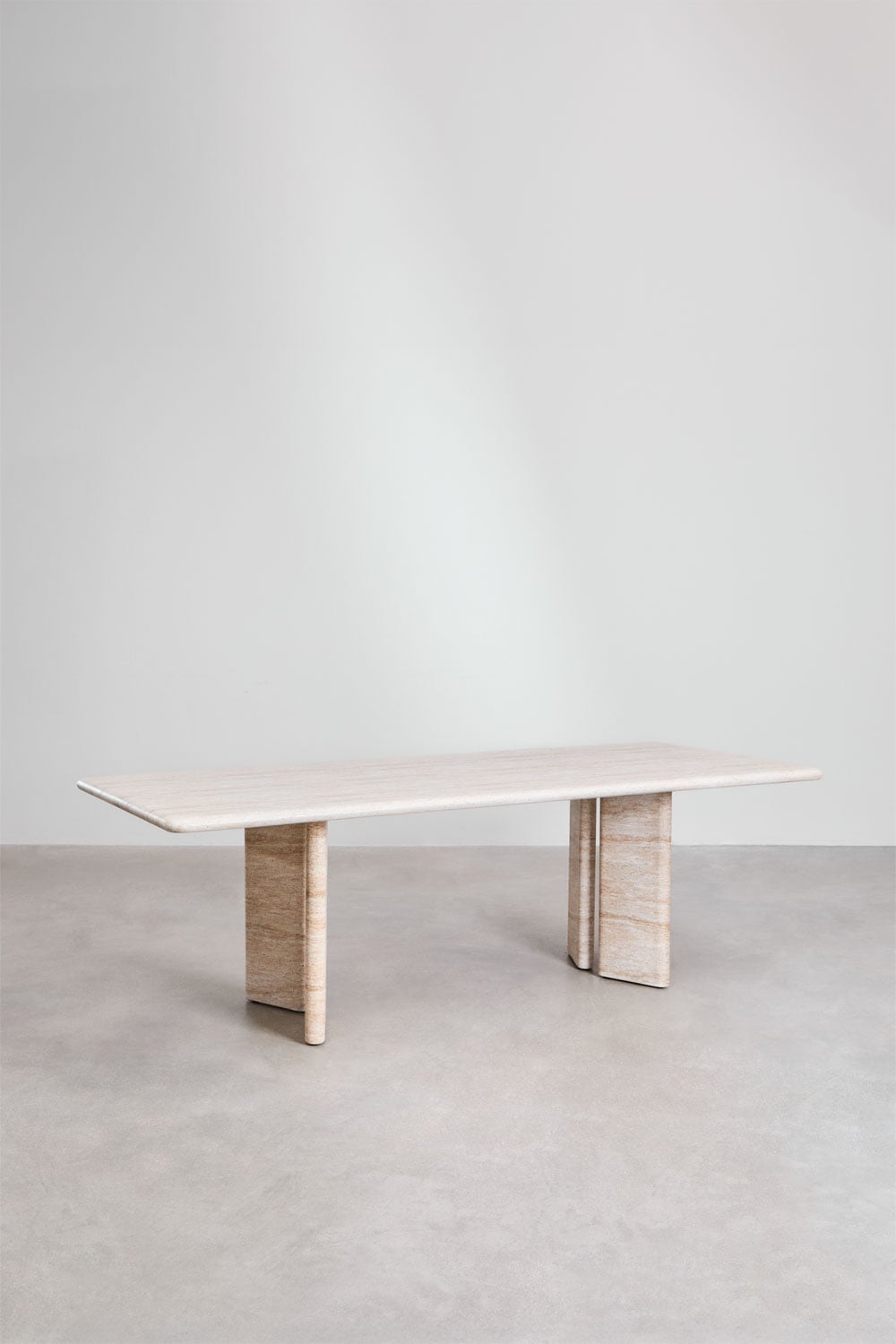Rectangular tuintafel 240x105 cm in Chelsea cement, galerij beeld 1