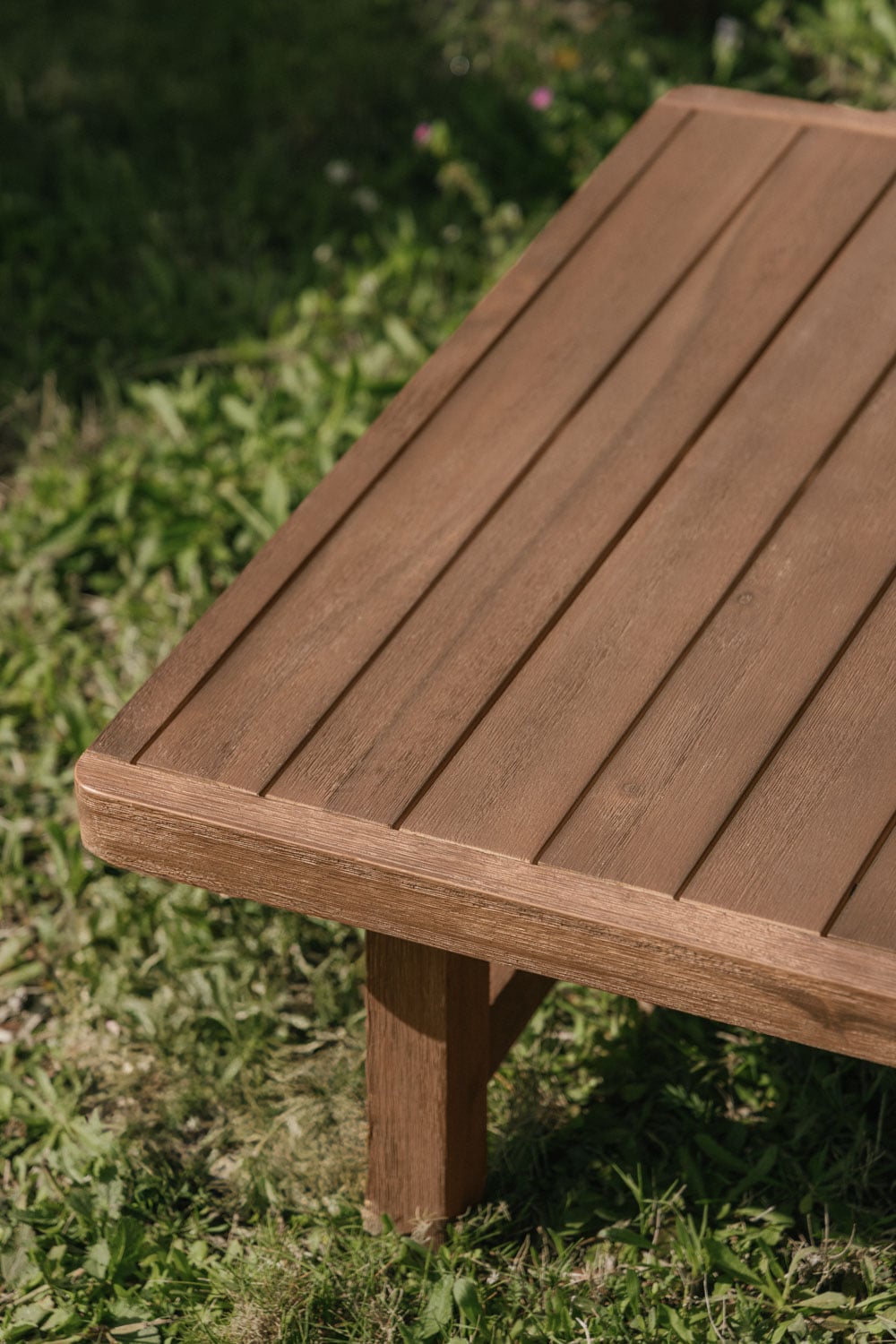 Rectangulaire tuin salontafel 130x75 cm van acaciahout Dubai, galerij beeld 2