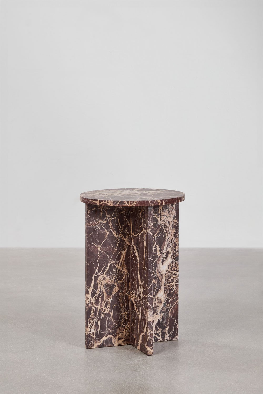 Ronde bijzettafel Ø35 cm in Mencia marmer, galerij beeld 3