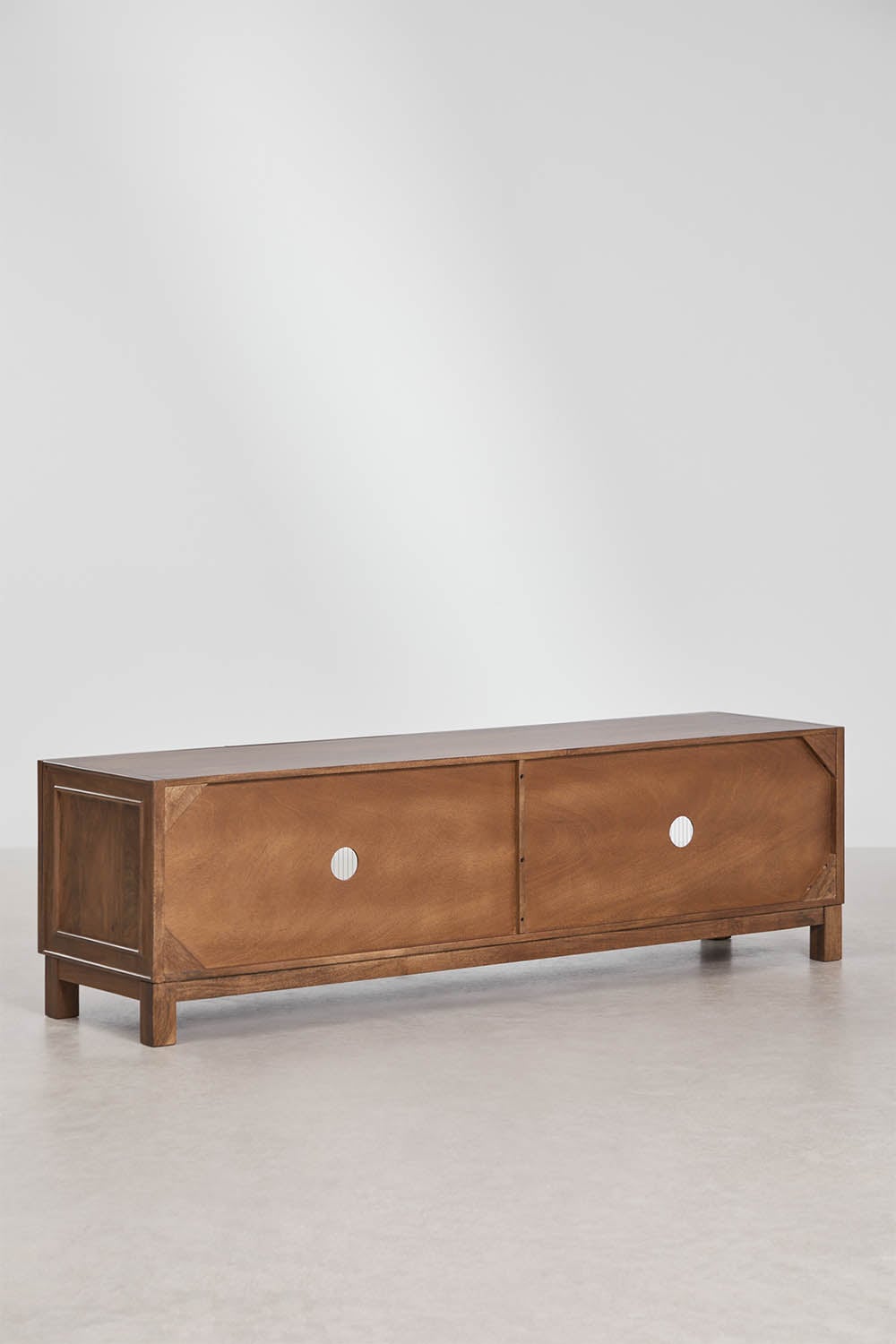 TV-meubel ↔︎170 cm van mangohout en glas Ildara, galerij beeld 6