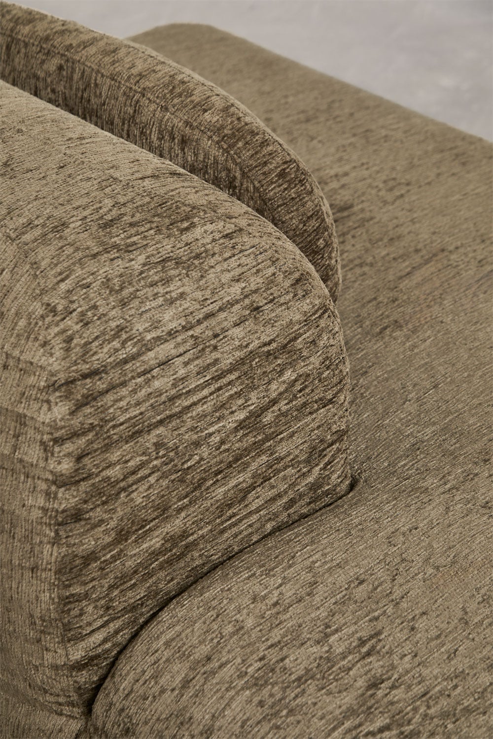 Linker divanmodule voor modulaire bank in vacuüm verpakte chenille Merida, galerij beeld 5