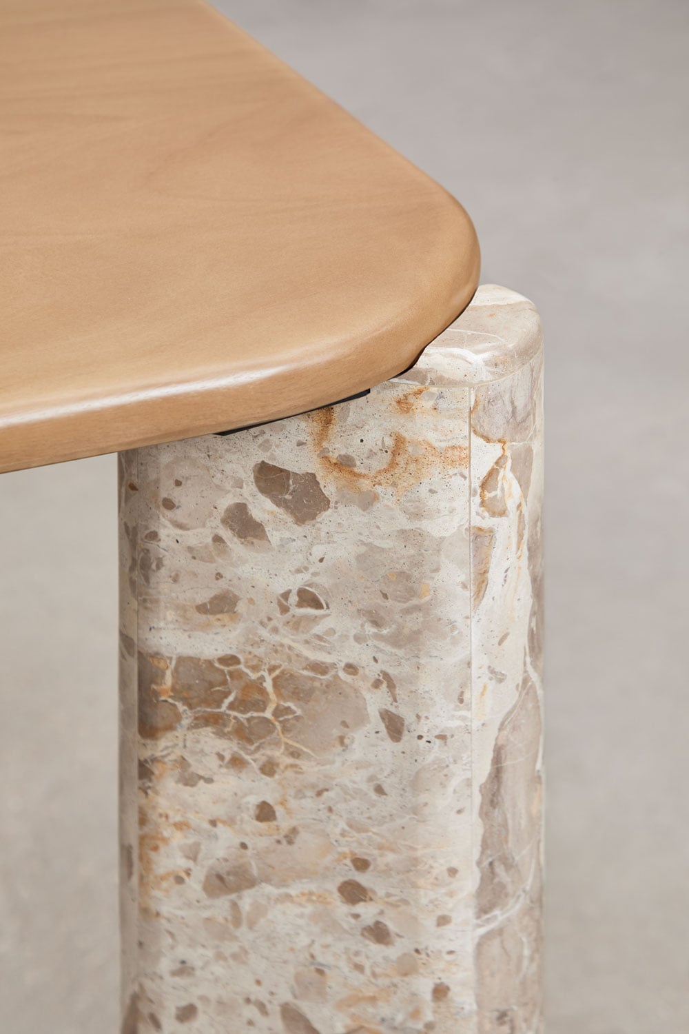 Rechthoekige eettafel 230x110 cm van mangohout en natuursteen Andeca, galerij beeld 6