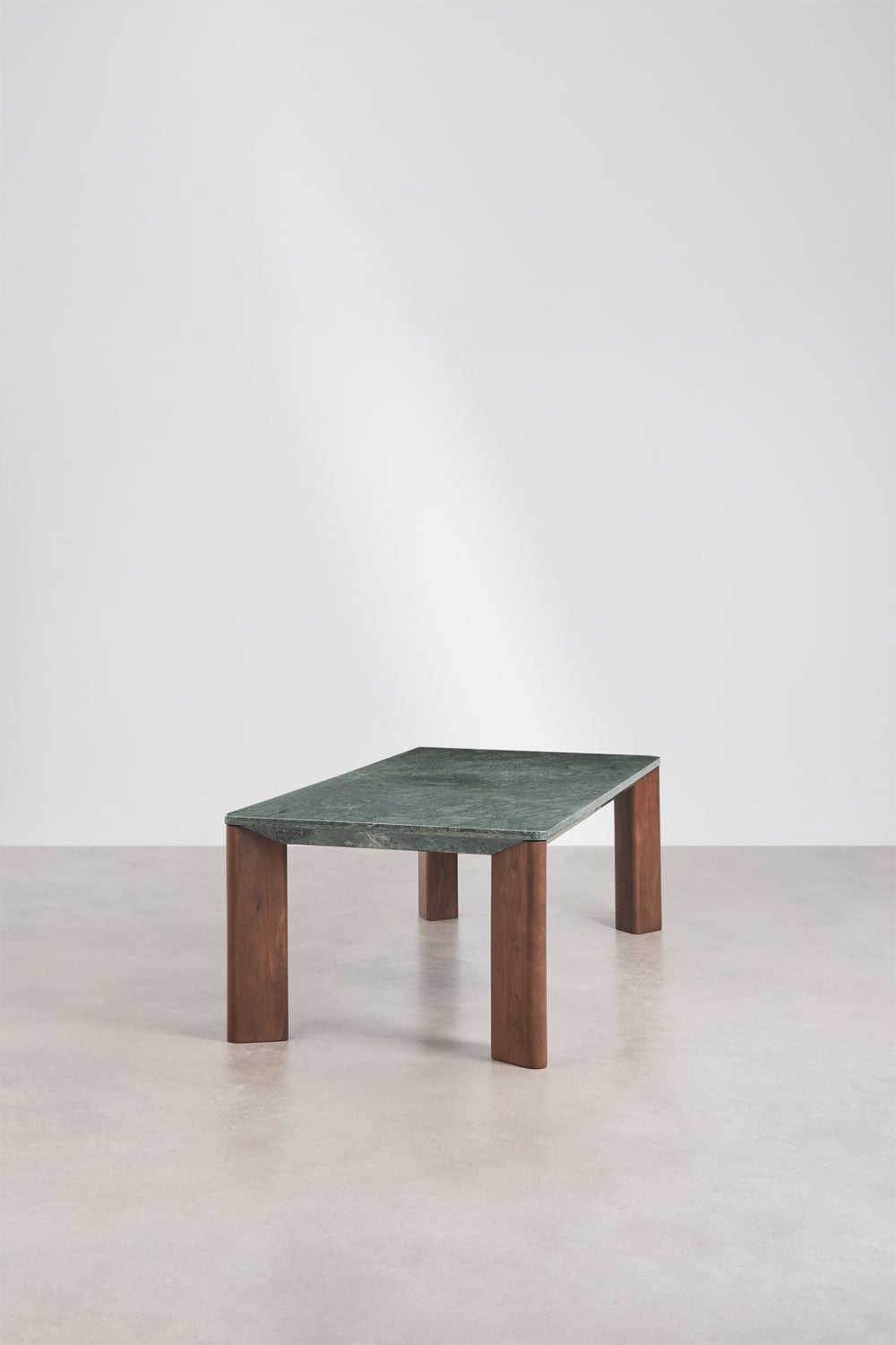 Rechthoekige eettafel 240x110 cm van mangohout en marmer Garsea, galerij beeld 4