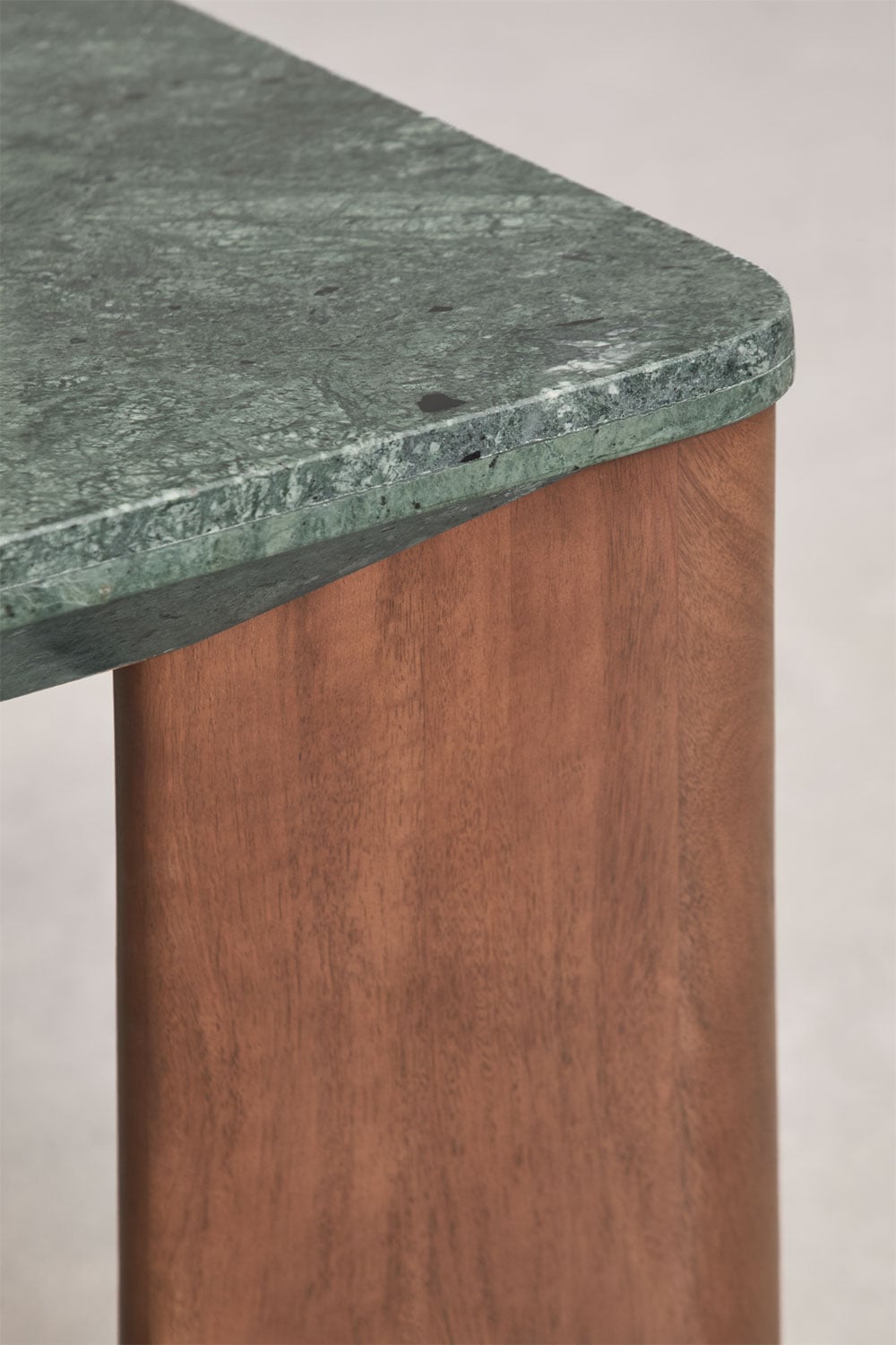 Rechthoekige eettafel 240x110 cm van mangohout en marmer Garsea, galerij beeld 6