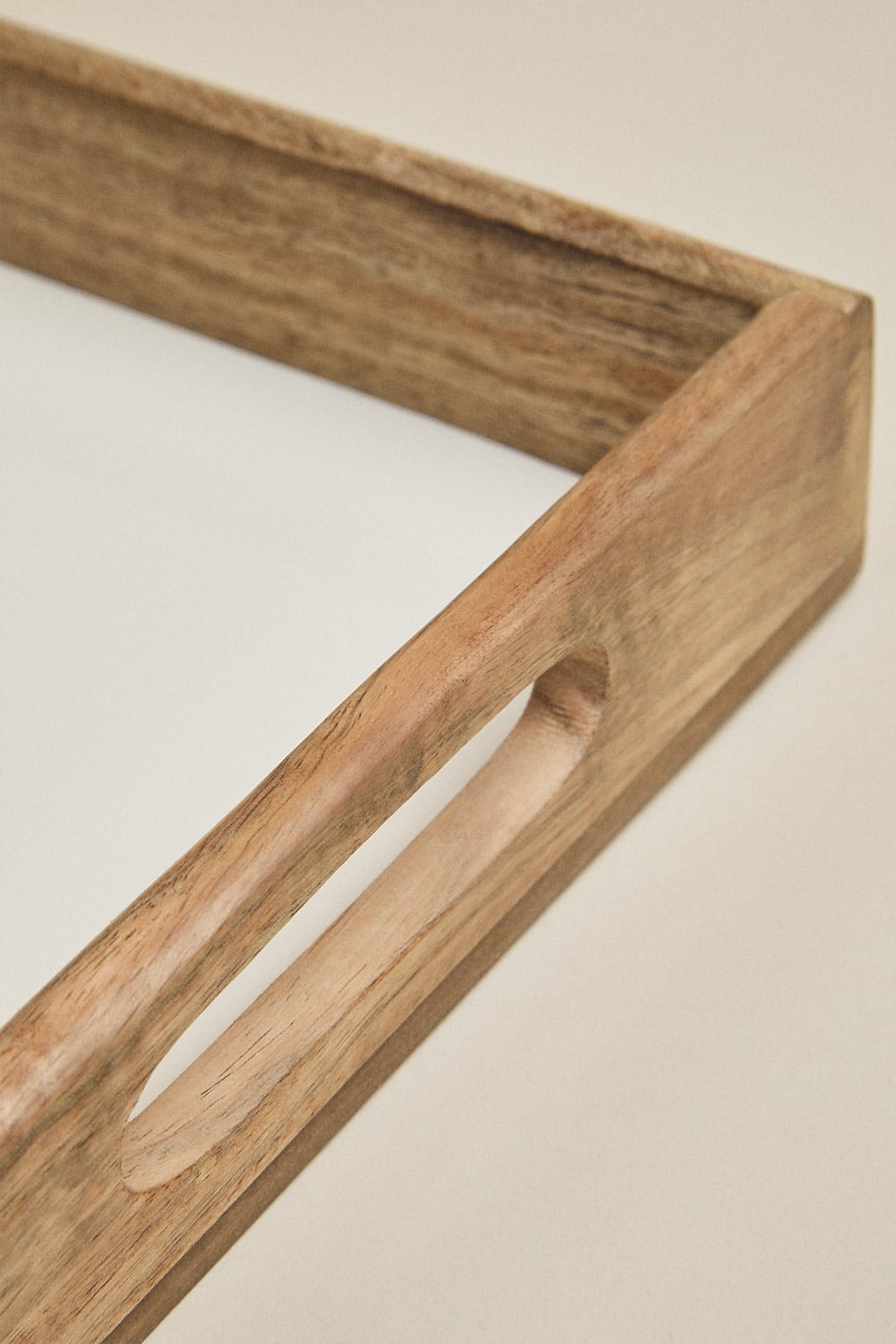 Set van 2 decoratieve rechthoekige trays van mangohout Fruela, galerij beeld 3