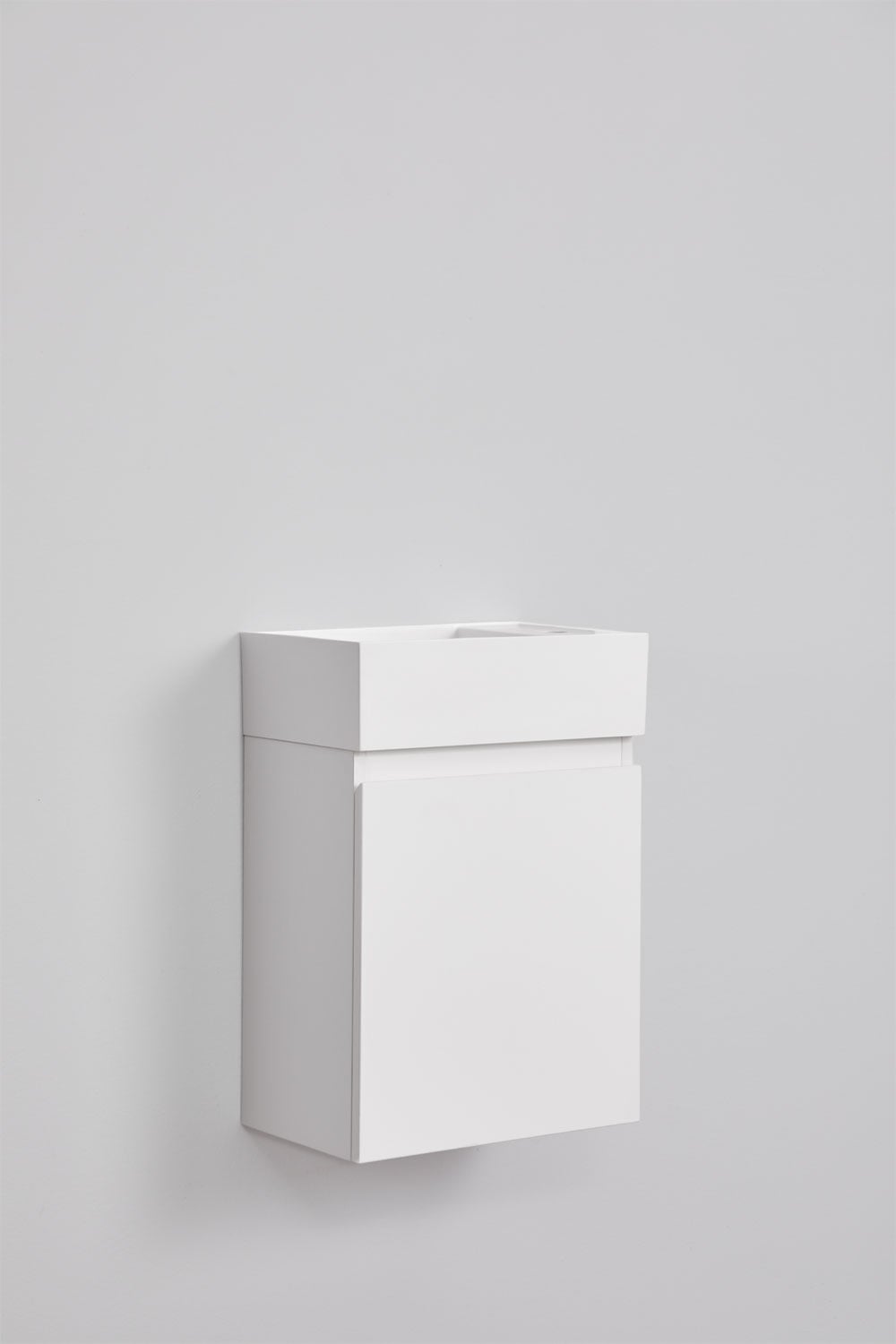 Abigail zwevend houten badkamermeubelset met geïntegreerde wastafel, galerij beeld 2