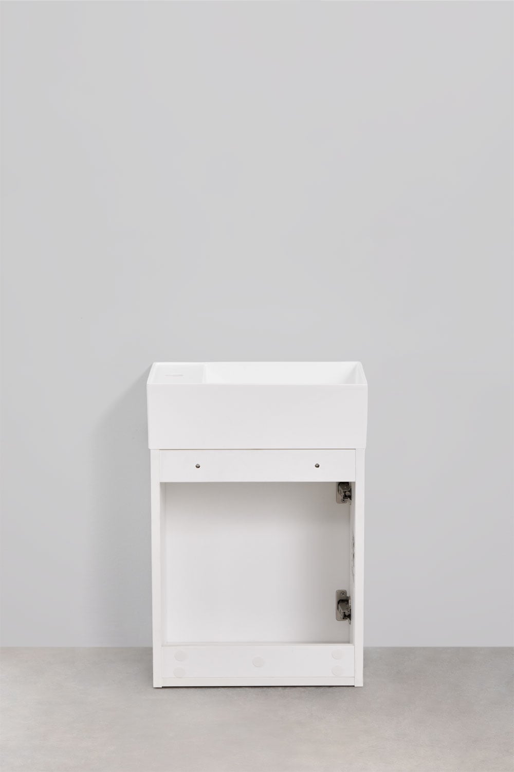 Abigail zwevend houten badkamermeubelset met geïntegreerde wastafel, galerij beeld 6