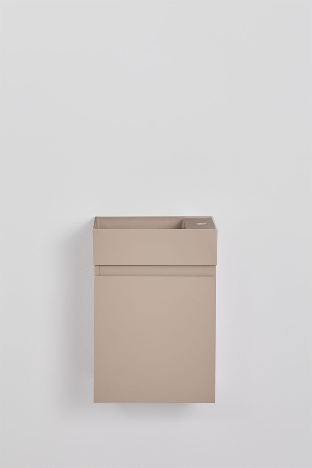 Abigail zwevend houten badkamermeubelset met geïntegreerde wastafel, galerij beeld 1