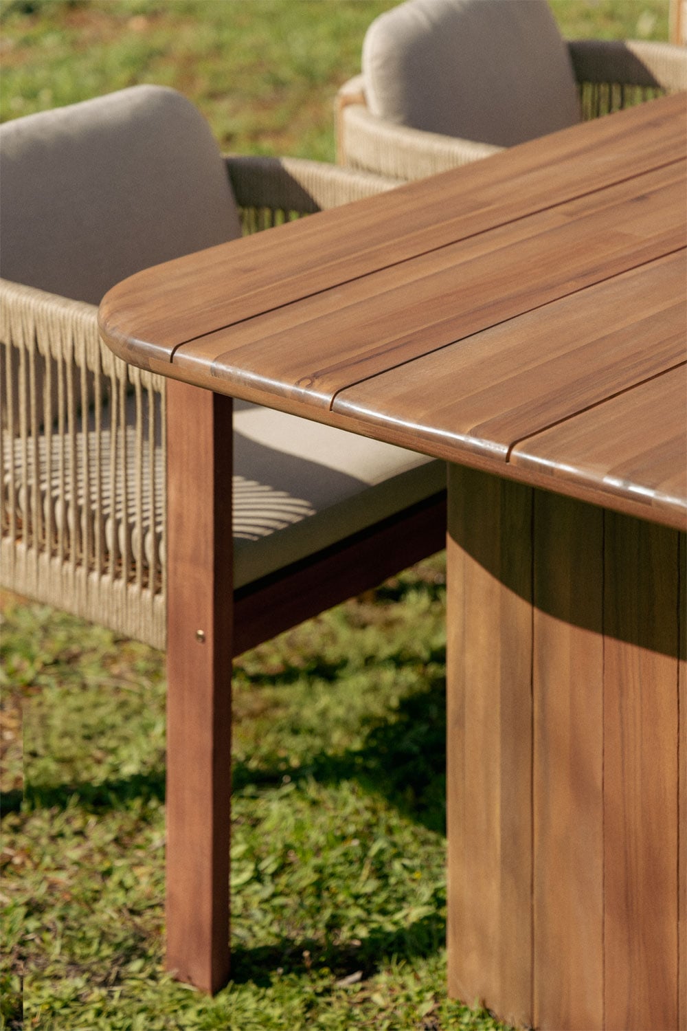 Rectangulaire tuin tafel 265x120 van acaciahout Siena, galerij beeld 2