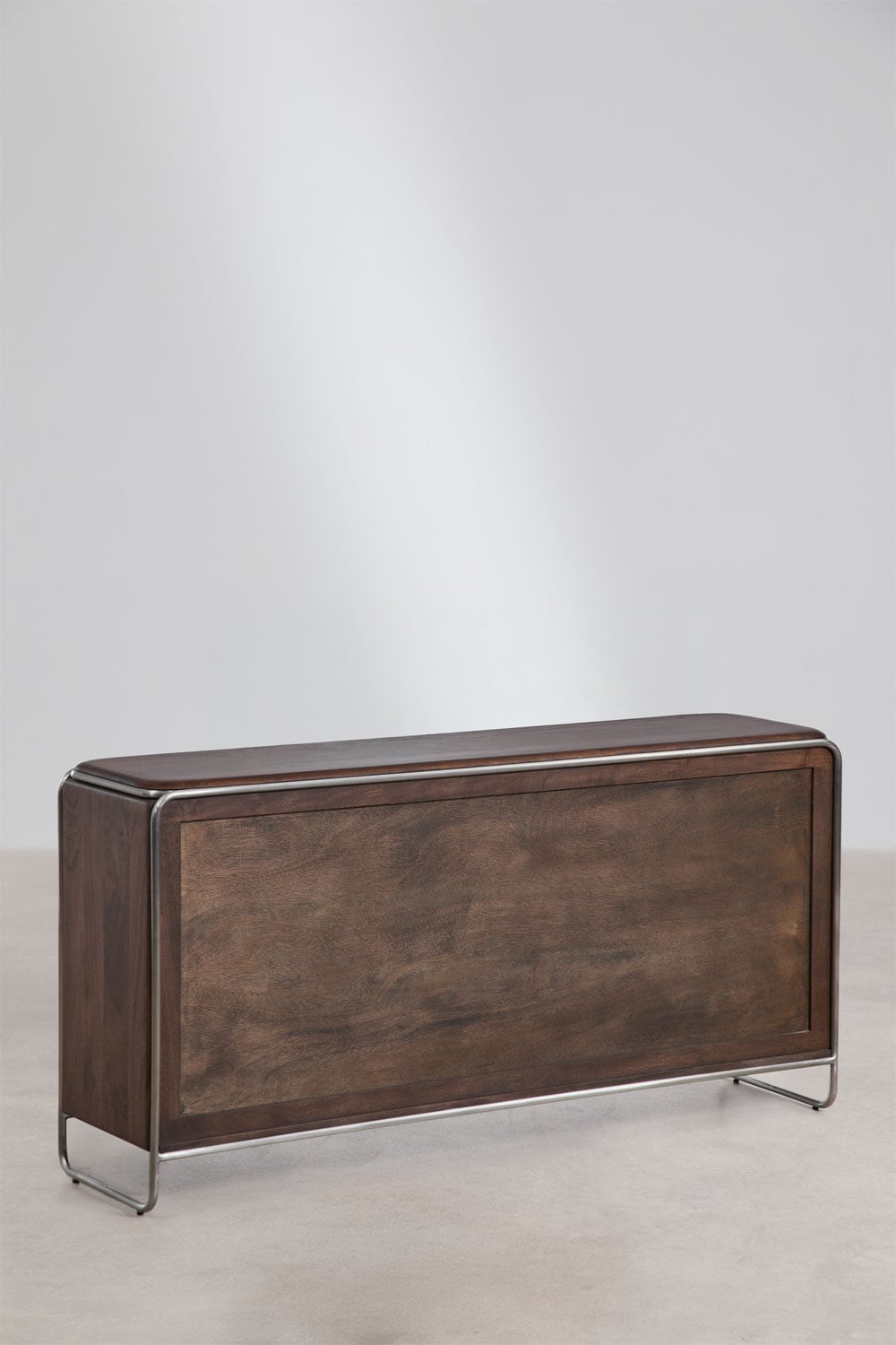 Dressoir van acaciahout en roestvrij staal Altrex, galerij beeld 4