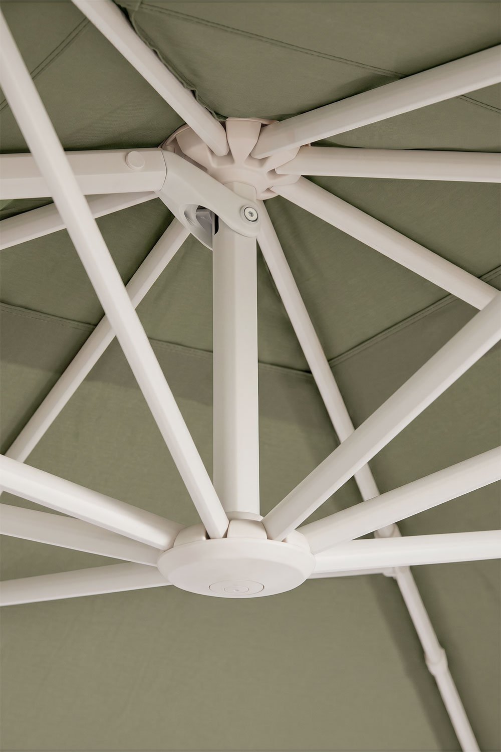 Parasol 295x295 cm in stof en aluminium Hydra, galerij beeld 5