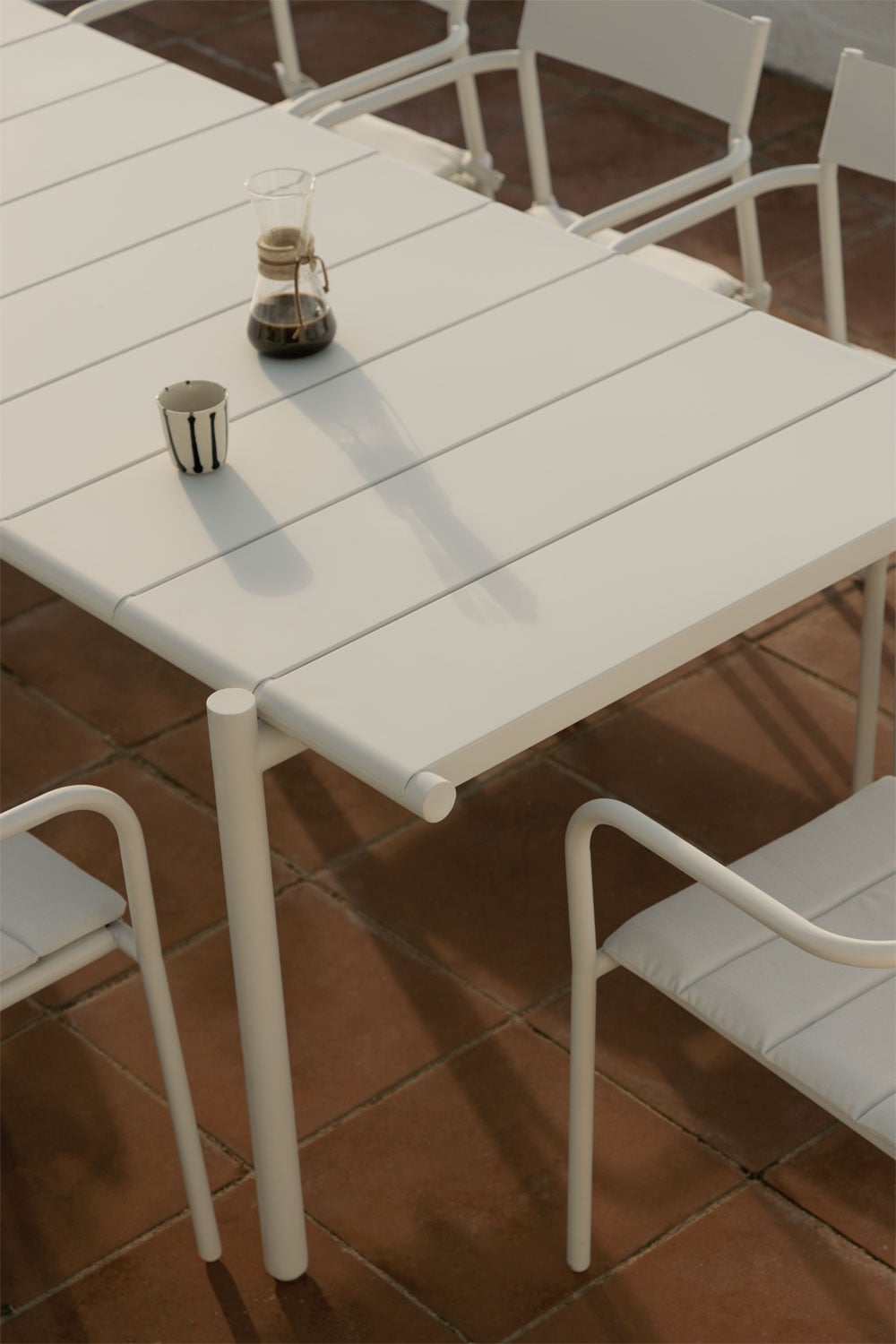 Rechthoekige tuintafel 235x105 cm van Tossa-staal, galerij beeld 2