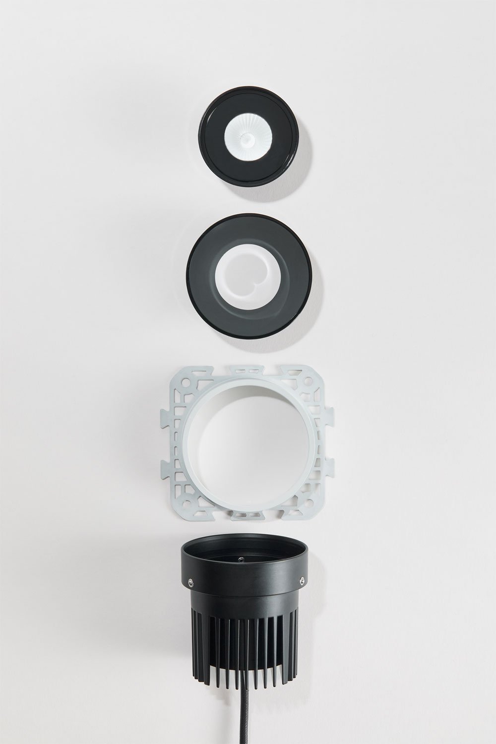Set van 2 inbouw-LED-downlights, frameloos, rond, Ø6,8 cm, van aluminium Luisiana, imagen de galeria 8