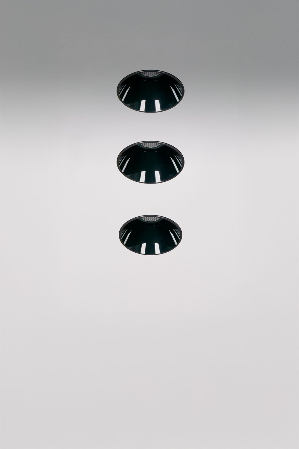 Pack van 3 inbouw LED downlights zonder rand, trimless, rond Ø3,6 cm in aluminium Luisiana, imagen de galeria 1