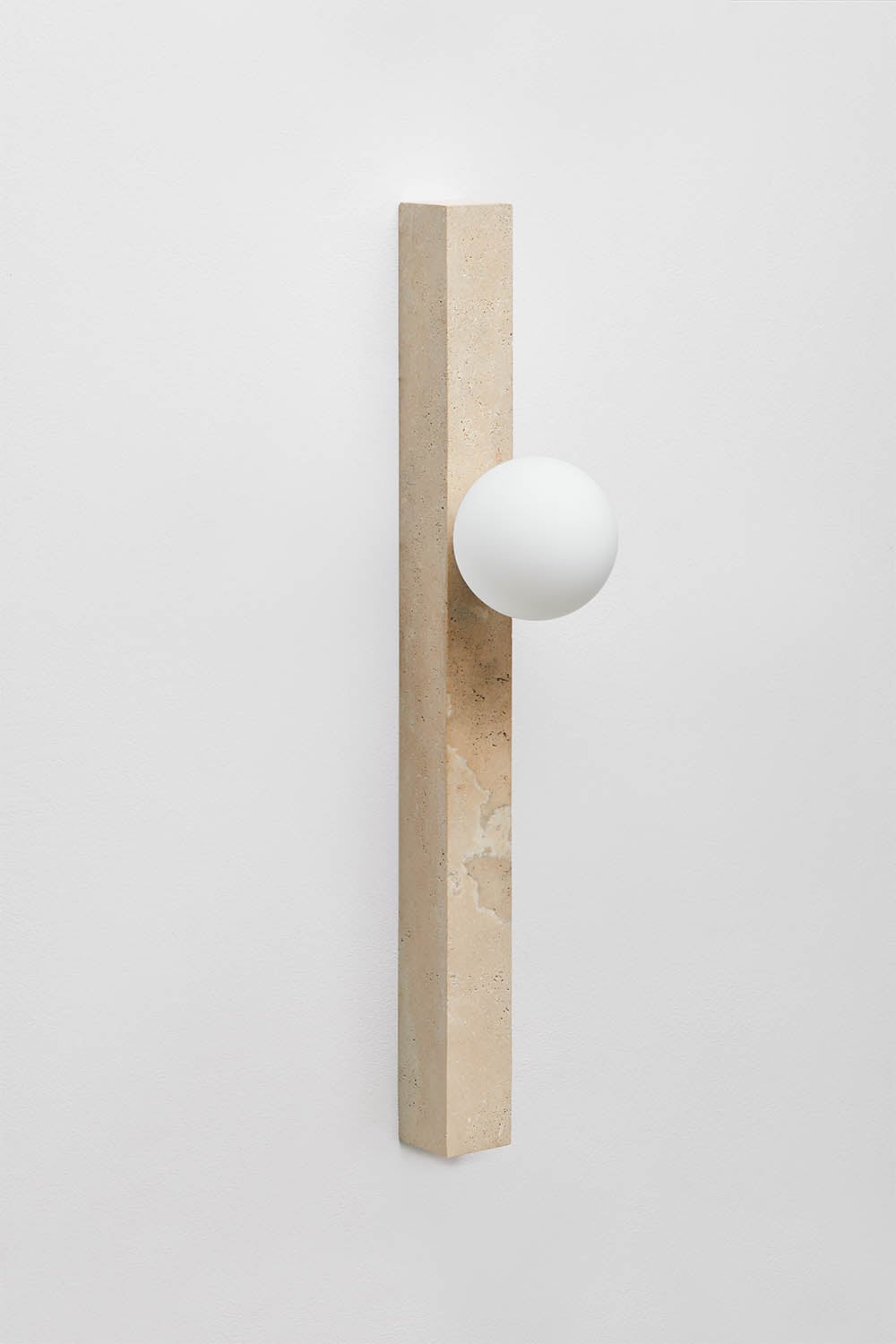 Liperi wandlamp van glas en natuursteen, galerij beeld 1