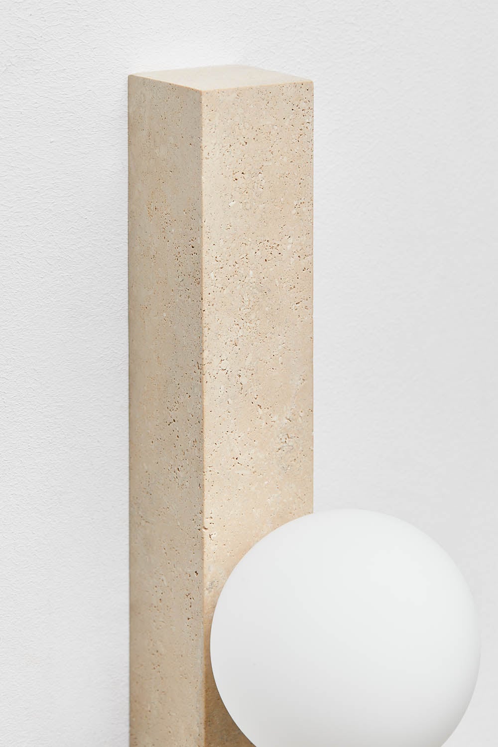 Liperi wandlamp van glas en natuursteen, galerij beeld 4