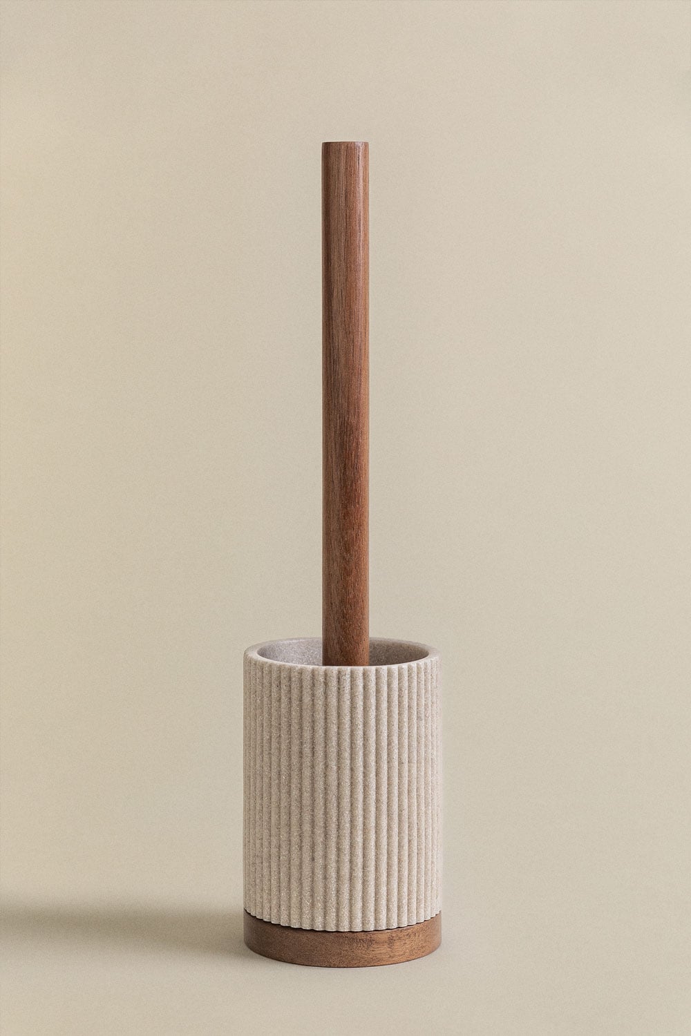 Wassila toiletborstel van beige nude polysteen, galerij beeld 2