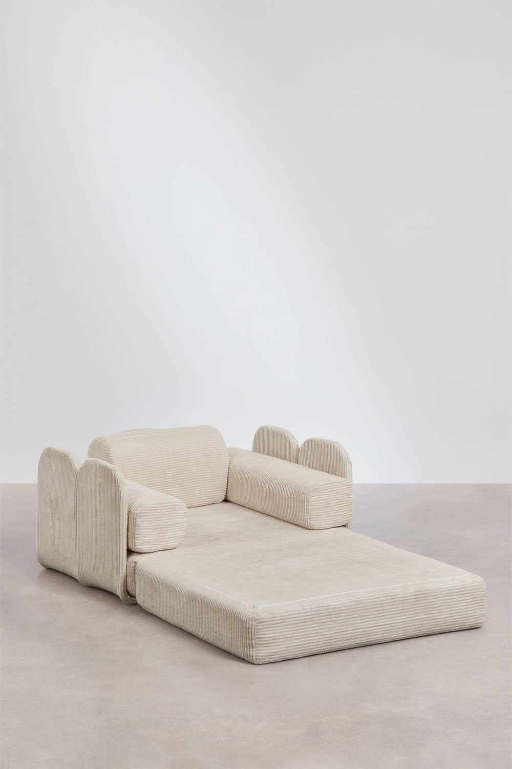 Vacuumverpakte fluwelen slaapfauteuil Paoly, galerij beeld 6