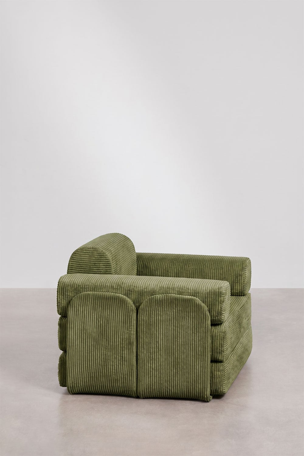 Vacuumverpakte fluwelen slaapfauteuil Paoly, galerij beeld 8