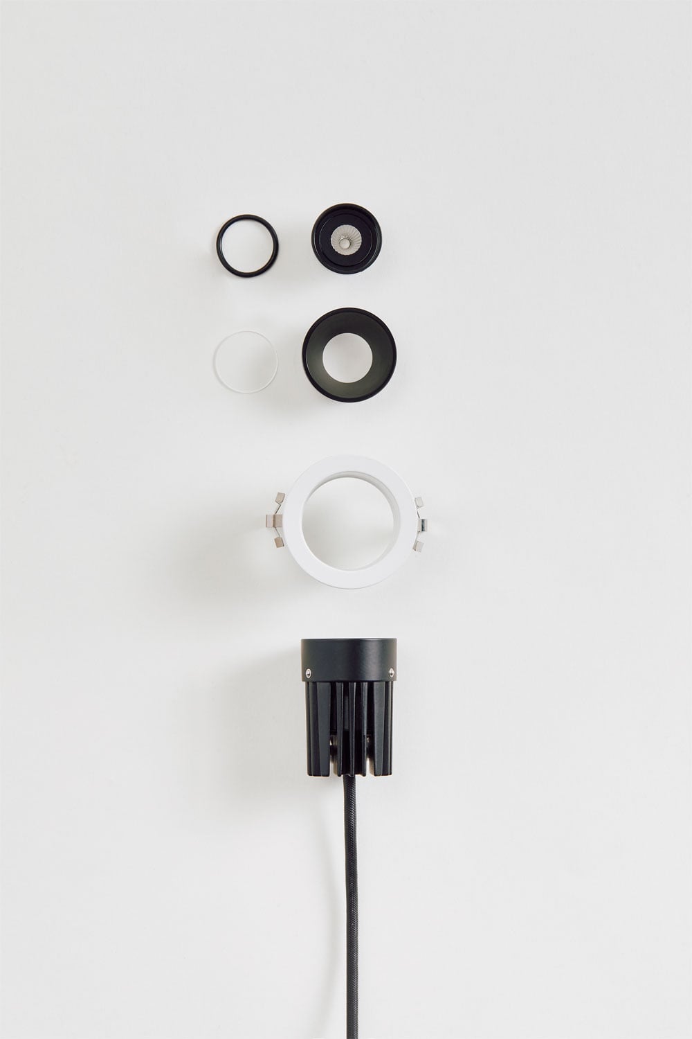 Pack van 4 inbouw LED-downlights met ronde frames Ø5 cm voor buitengebruik in aluminium Luisiana, imagen de galeria 6