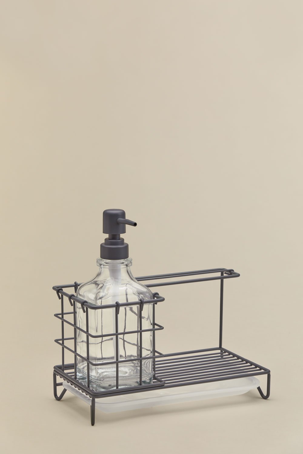 Keukenzeepdispenser van ijzer en glas Darcei, galerij beeld 3
