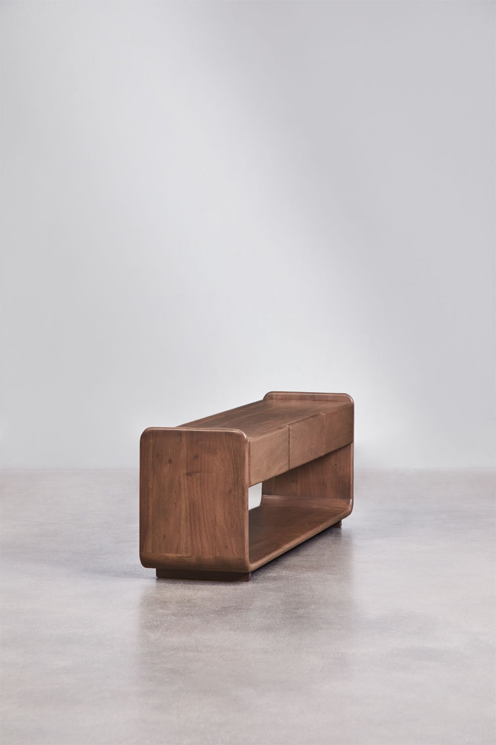 TV-meubel 140x40 cm in donker acaciahout Tinsley, galerij beeld 2