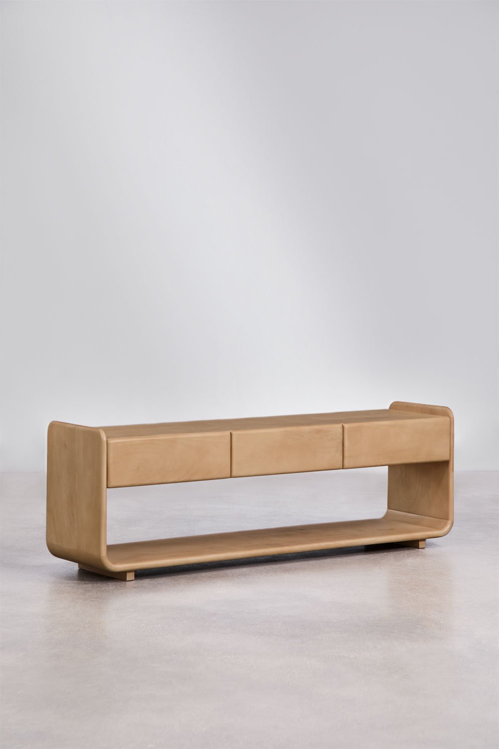 TV-meubel 140x40 cm in mangohout Tinsley, galerij beeld 1