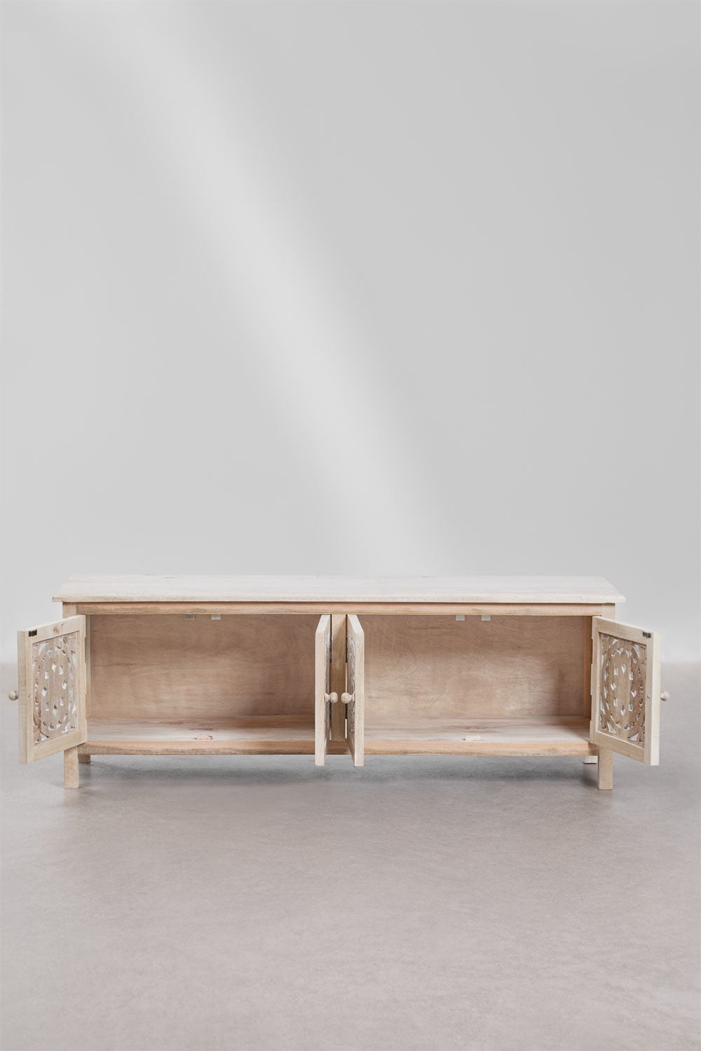 TV-meubel 145x40 cm van mangohout Ardel, galerij beeld 3