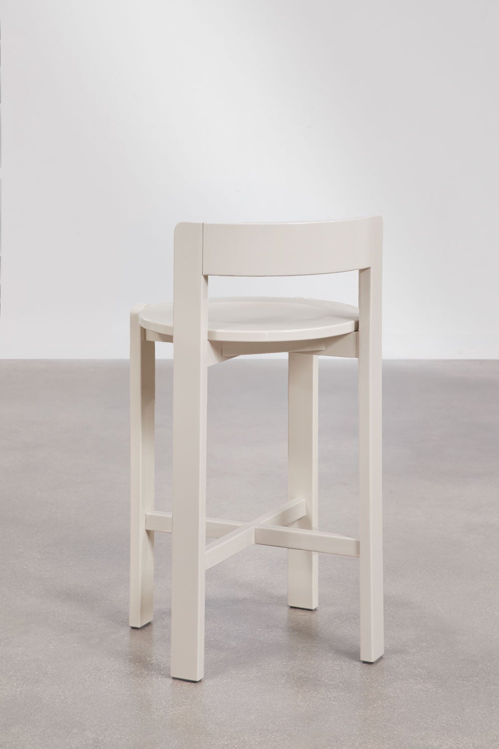 Pack van 4 hoge krukken 65 cm van eikenhout Noreli, galerij beeld 3