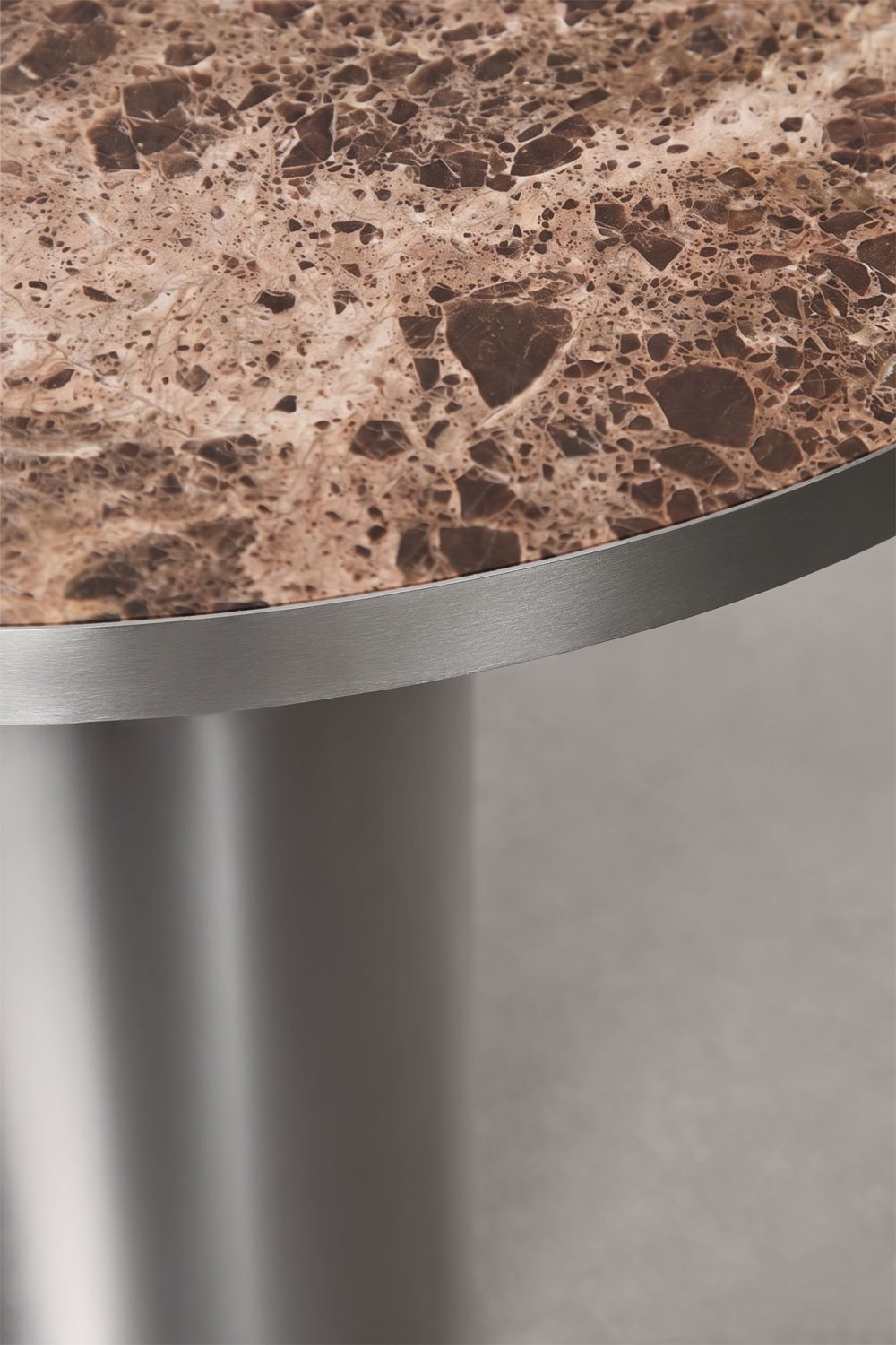 Ovalen eettafel 220x110 cm van natuursteen en roestvrij staal Fertrix, galerij beeld 6