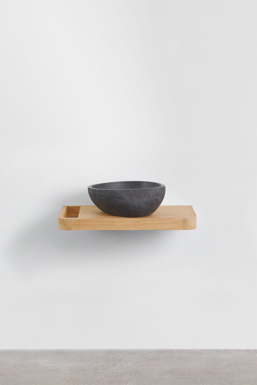 Neill zwevend badkamermeubelset 70x45 cm in teakhout, galerij beeld 3